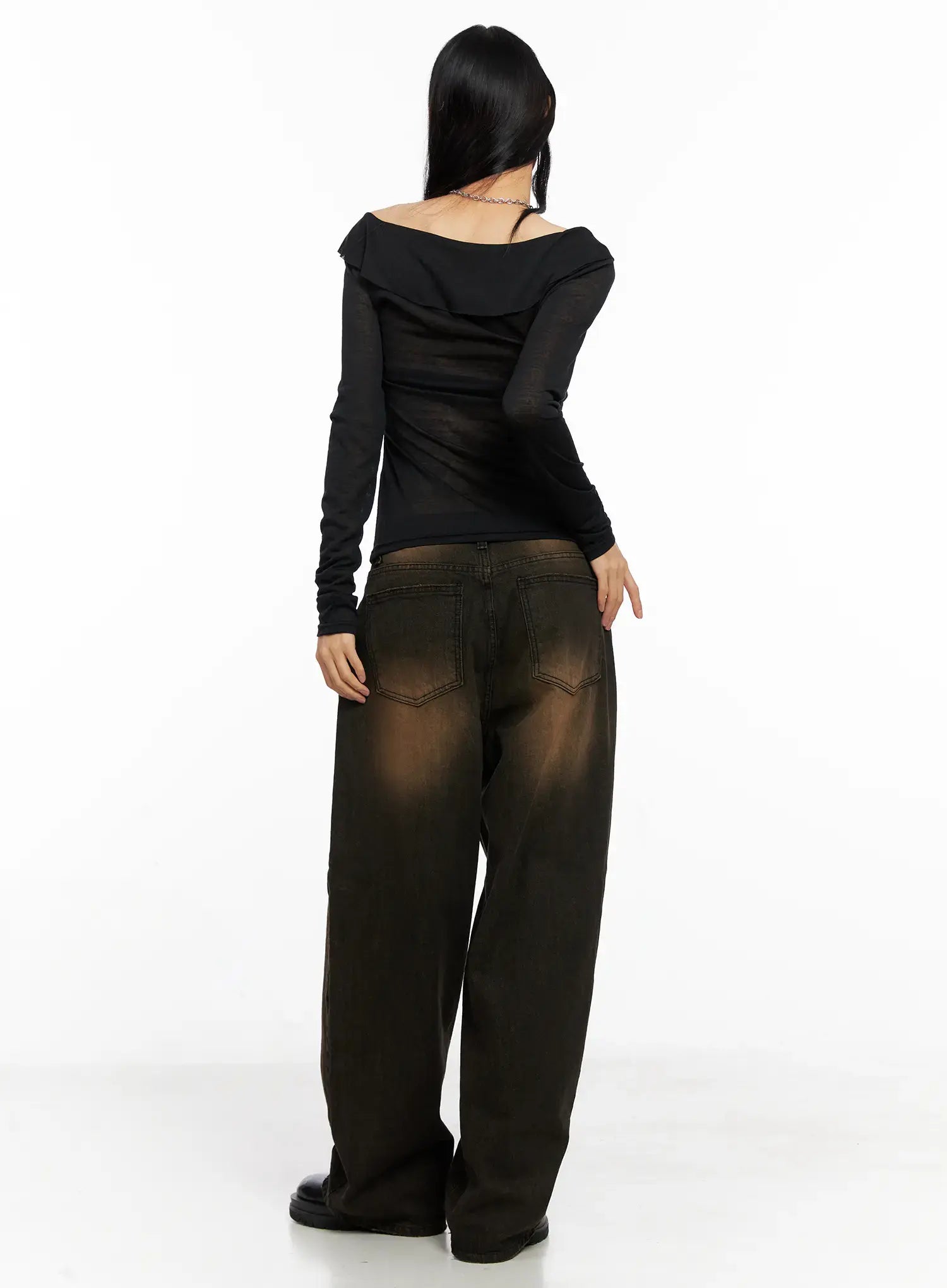 Analia Washed Wide-Leg Jeans CO529