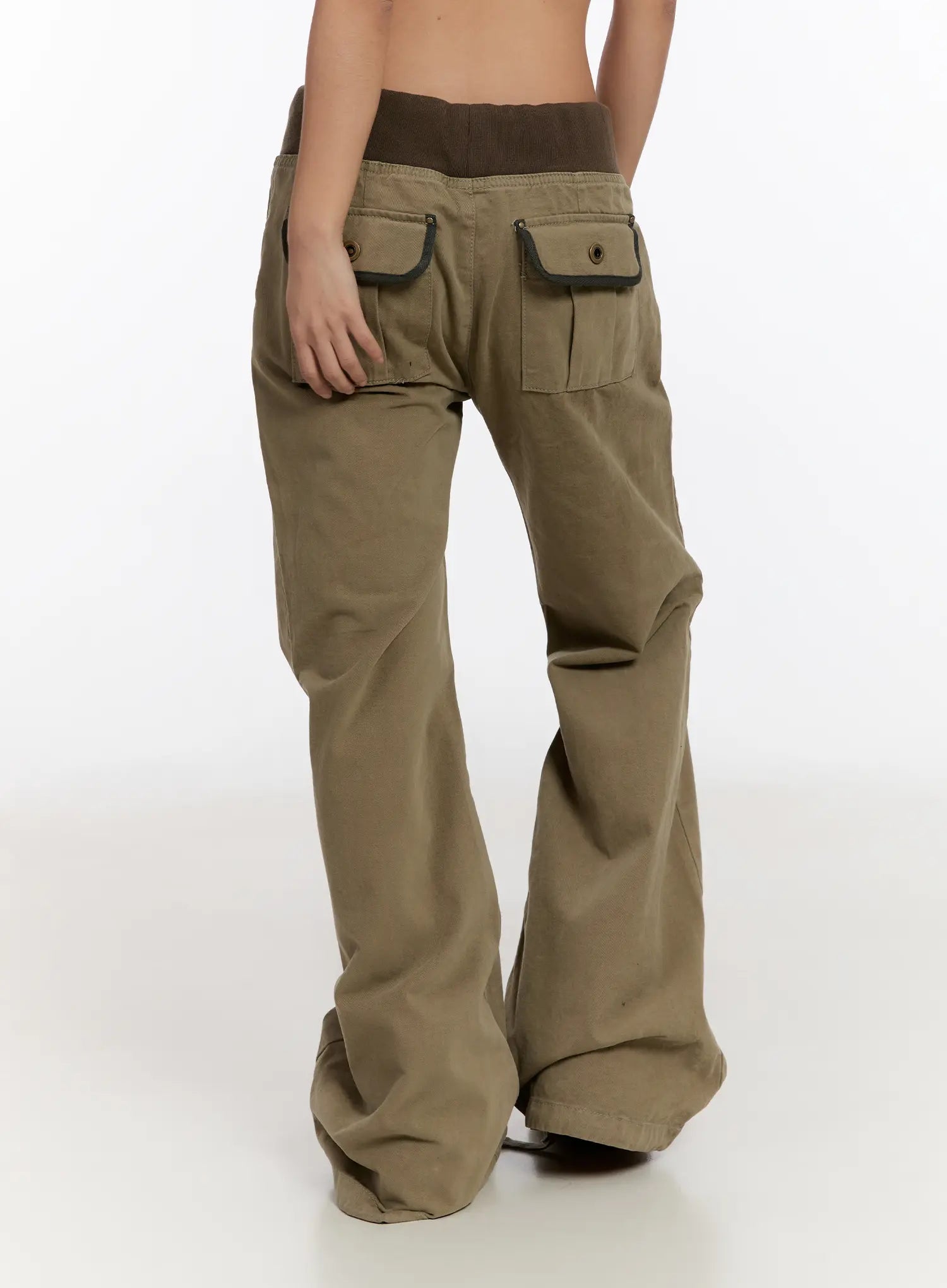 vintage-pocket-bootcut-cotton-pants-cn527