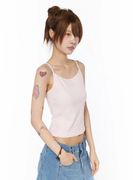 essential-ribbed-tank-top-cy528 / Light pink