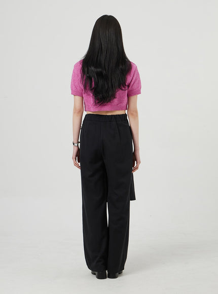 Wrapped Skirt Wide Leg Pants OF324