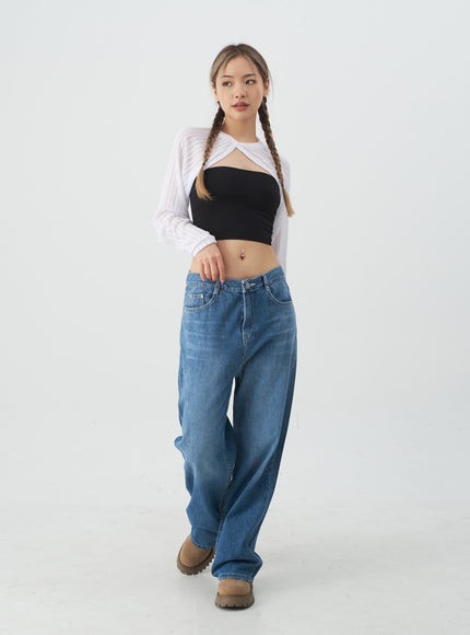 Wide Leg Denim Pants CJ13