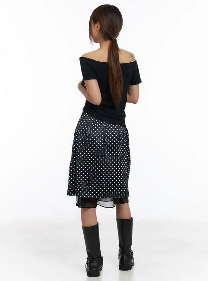 layered-polka-dot-satin-midi-skirt-cm520