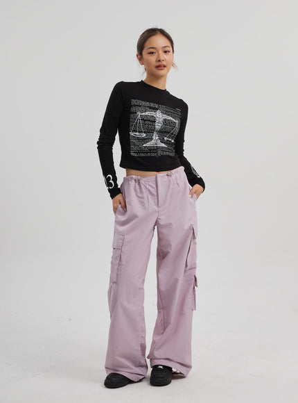 Pantalon Cargo Baggy à Cordon CF313