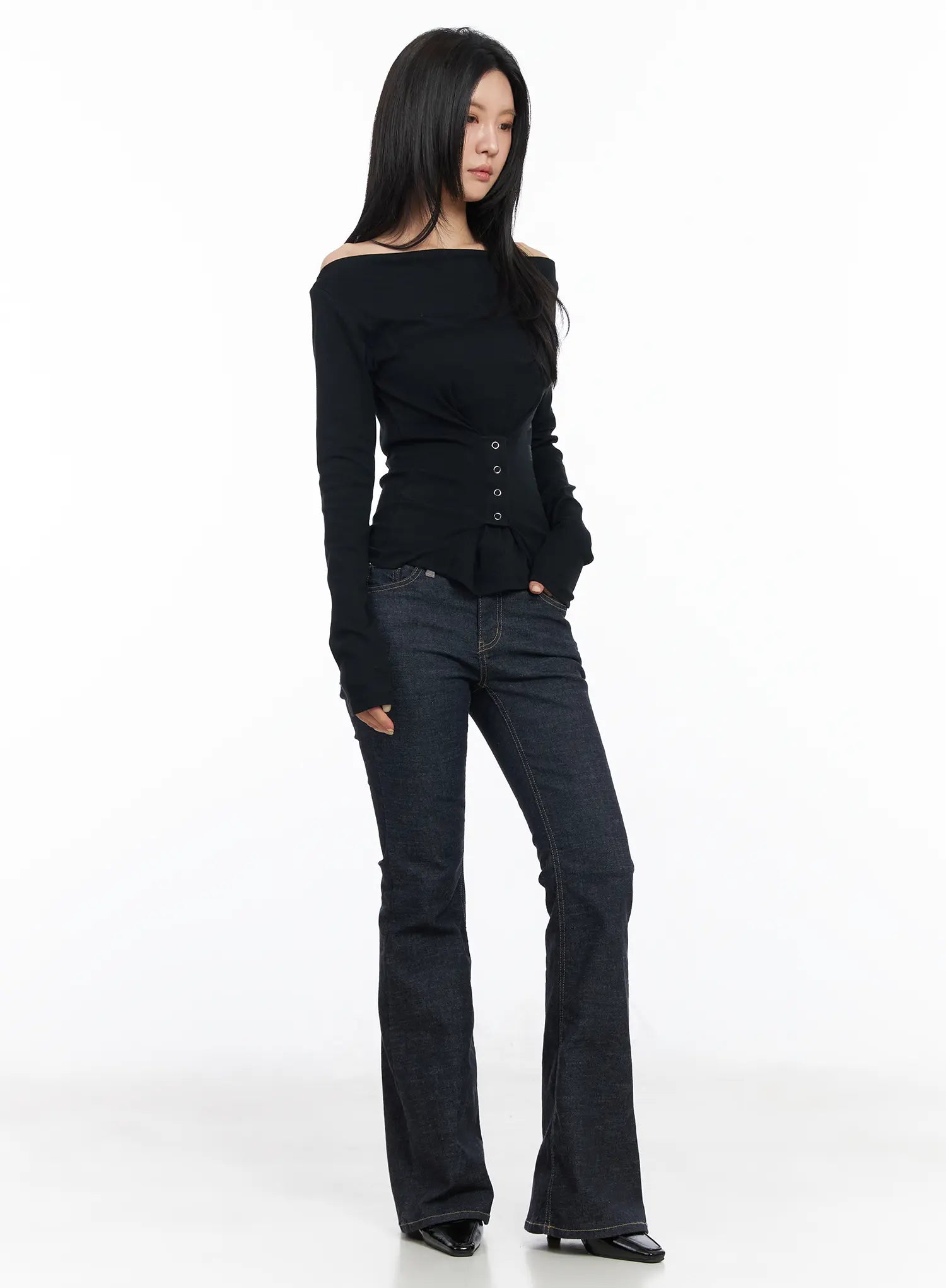 off-shoulder-corset-long-sleeve-top-cm516
