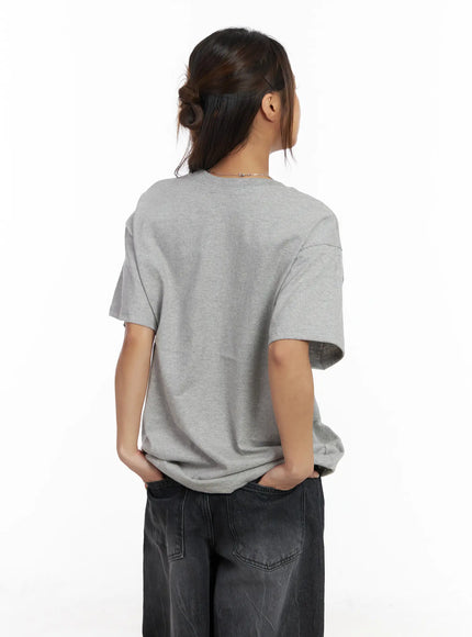 Graphic Date Print T-Shirt CM520