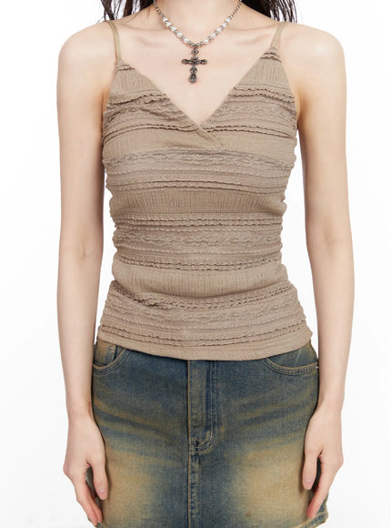 Lace V-Neck Crop Tank CM518