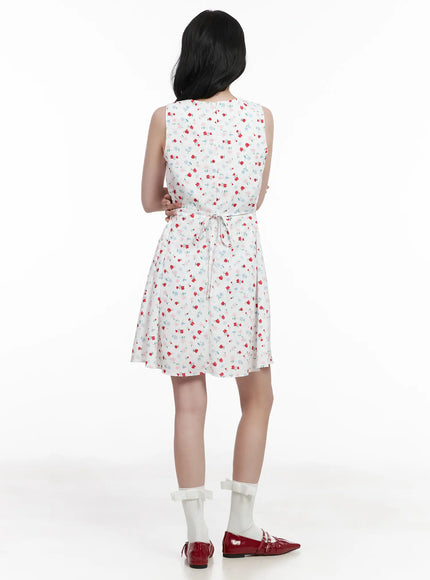 patterned-v-neck-sleeveless-mini-dress-ca509