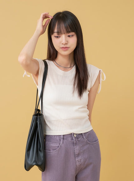 Long Cotton Colored Wide Pants OU15