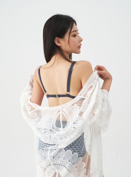 Sunflower Embroided Robe IJ13