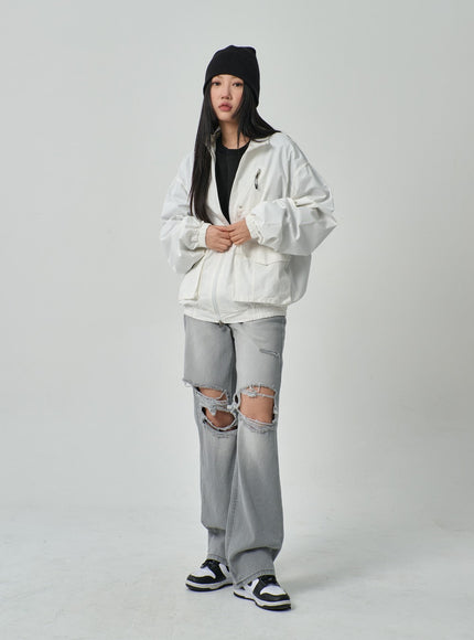 Oversized Zip-Up Jacket IF316