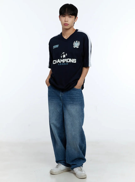 Men's V-Neck Champions League Graphic Jersey IG515