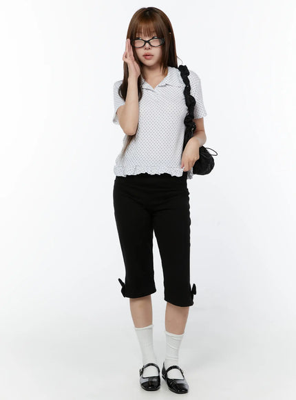 polka-dot-collar-frill-blouse-cy518