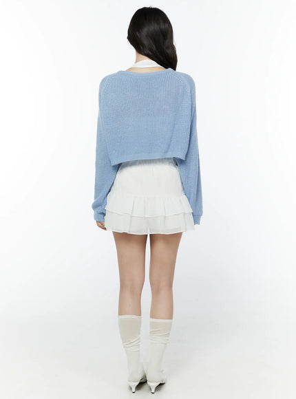bow-waist-tiered-mini-skirt-iy511