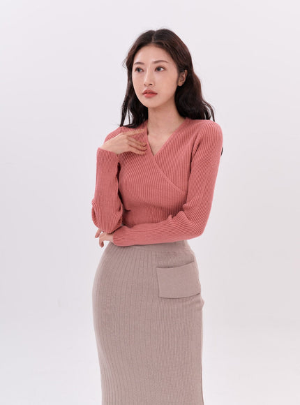 Bending Slit H-Line Long Skirt IS15