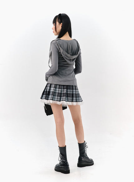 checkered-pleated-mini-skirt-is321