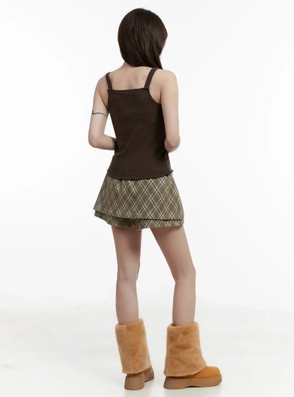 checkered-pleats-skort-ij521