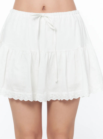 frill-trim-mini-skirt-cy512