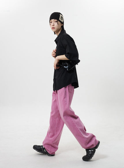 Wide Pink Pants Unisex CY319