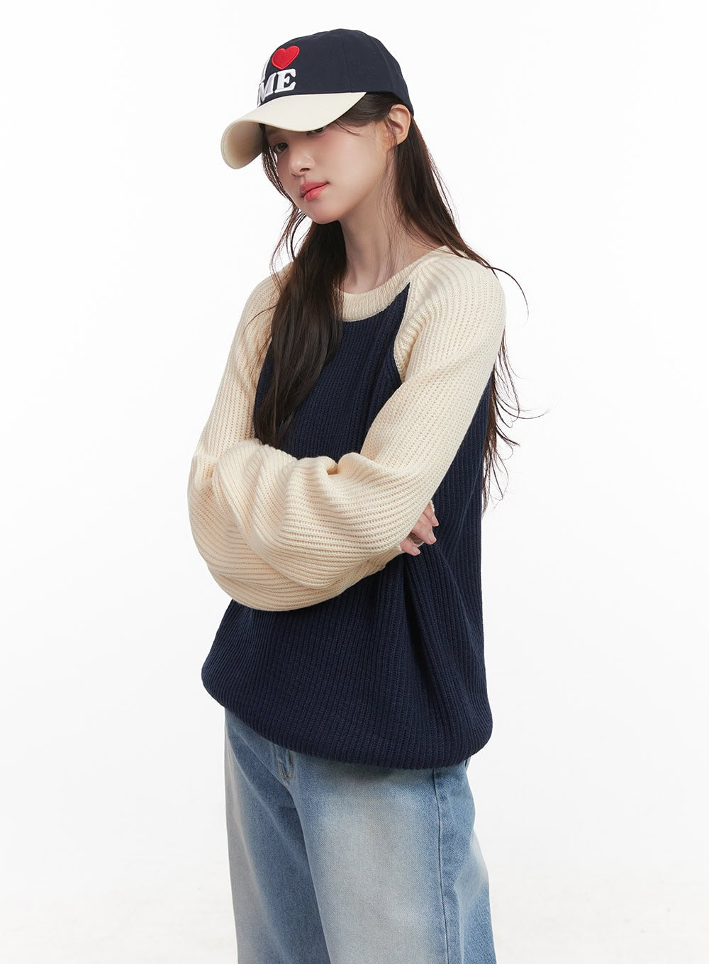 Cozy Knit Contrast Sweater CJ514