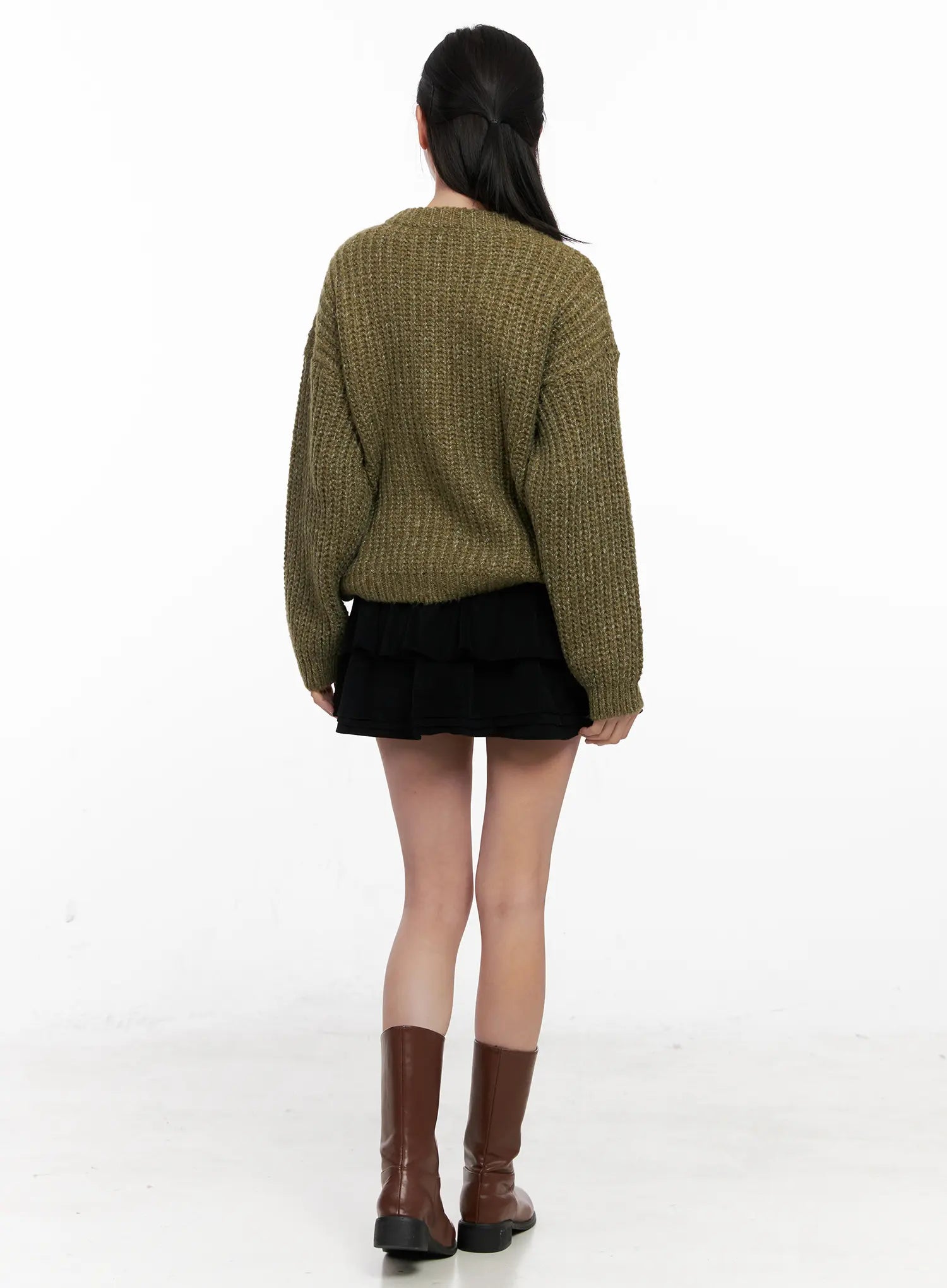 Ribbed Knit Zip-Up CO531