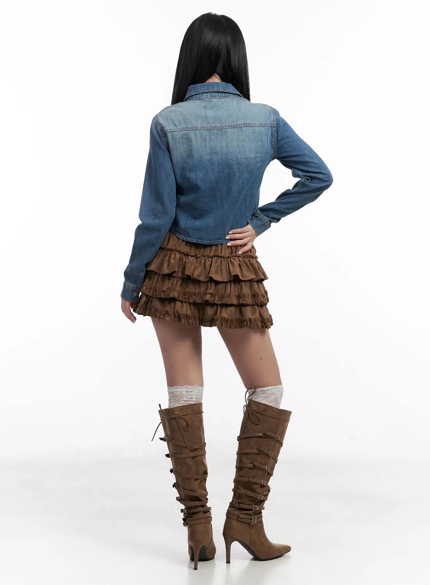layered-ruffle-mini-skirt-cn528
