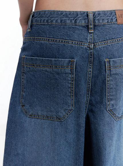 Shuhua Washed Wide-Leg Denim Jeans CL510