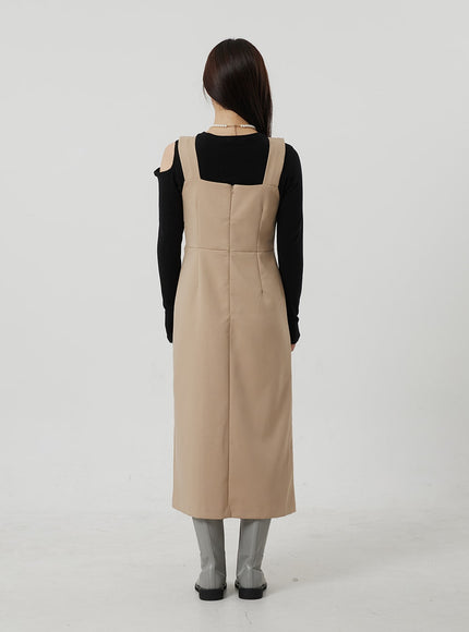 Wrapped Button Maxi Dress OF307