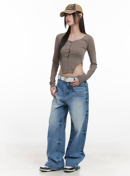 Kayla Washed Baggy Jeans CJ524