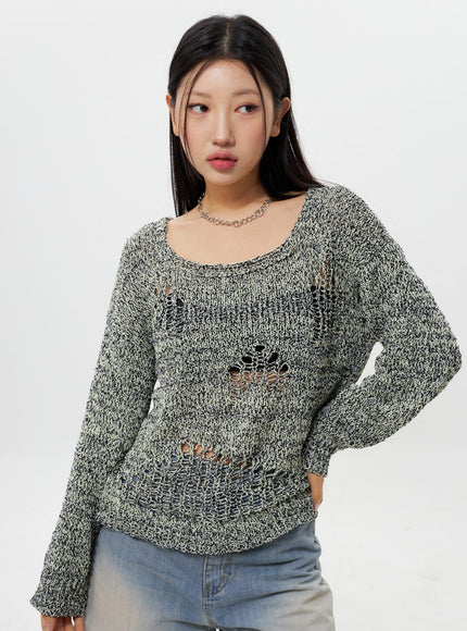 Ripped Sweater IY312