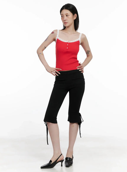 Lace Trim Tank Top IS508