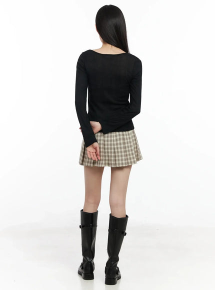 checkered-pleated-skirt-im530