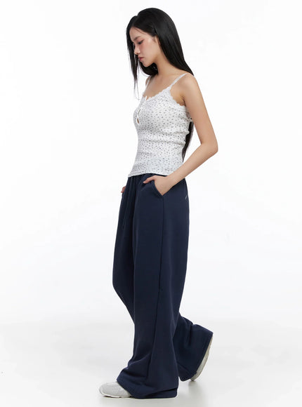 Flower Lace-Trim Tank Top IS525