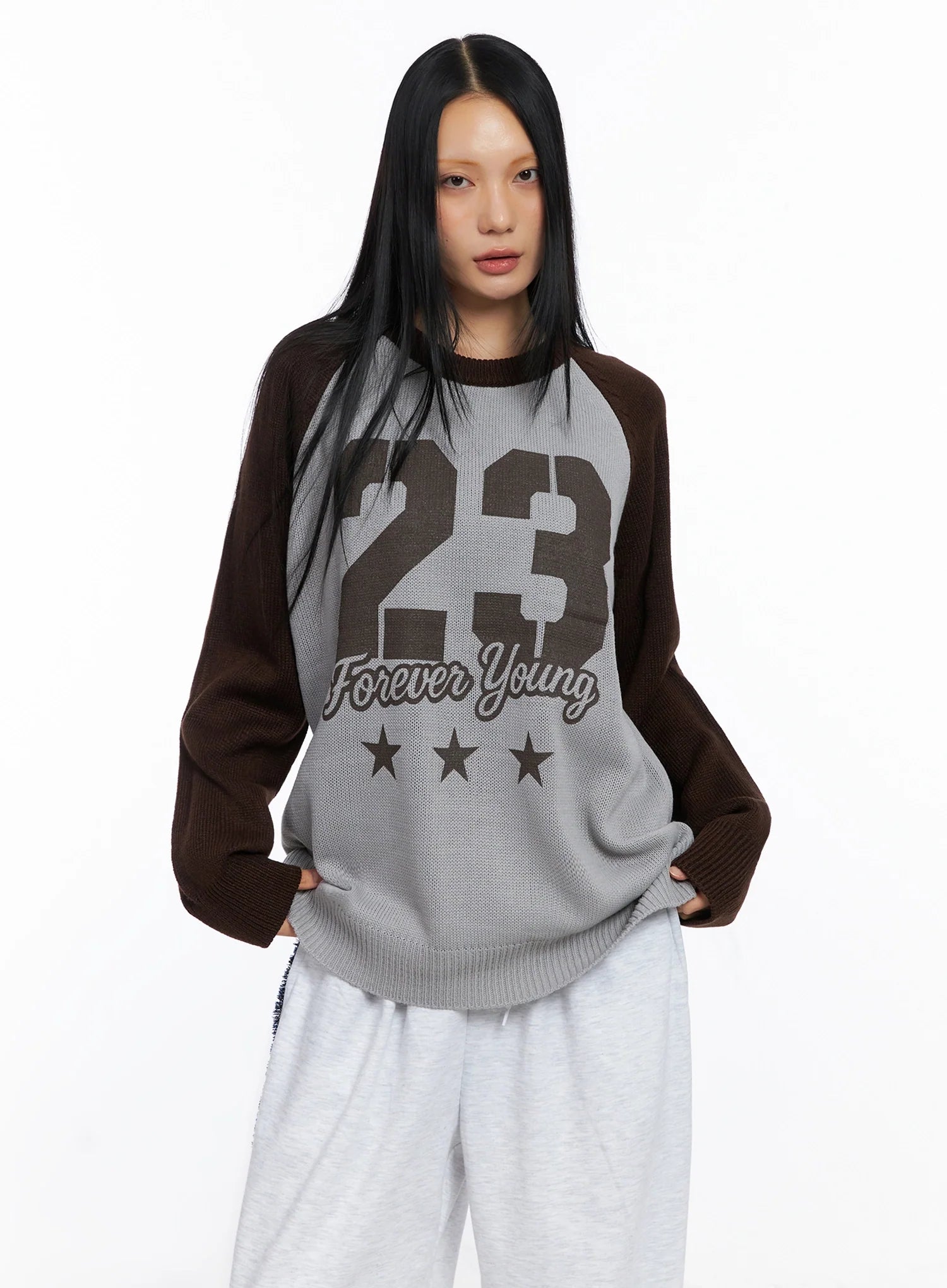 Forever Young Raglan Knit Top IO517