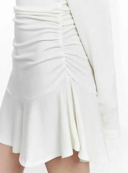 Off-Shoulder Ruched Dress IM506