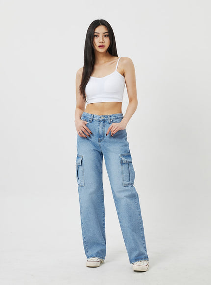 Wide Leg Cargo Jeans BF323