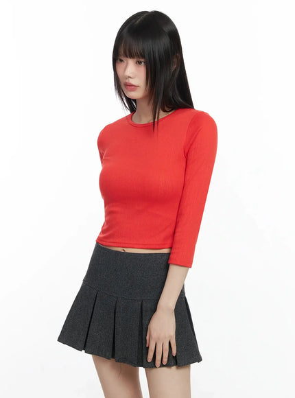 textured-3-4-sleeve-top-f516