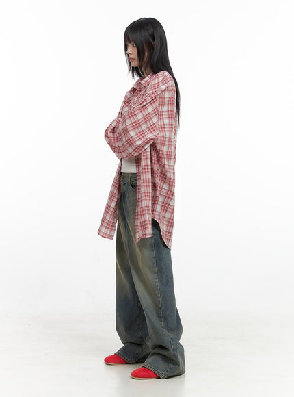 checkered-cotton-oversized-shirt-io430