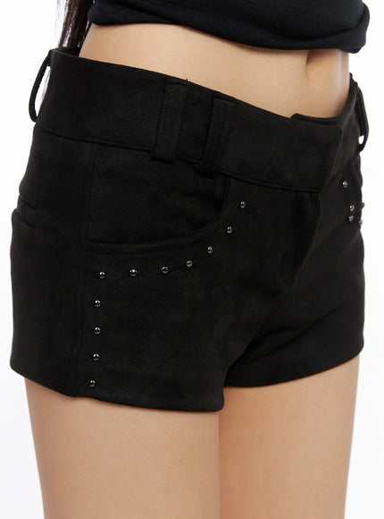 suede-studded-black-shorts-cs511