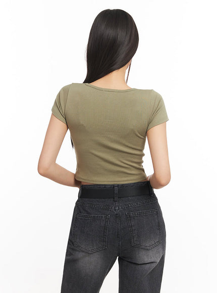 Square Neck Crop Tee IA504