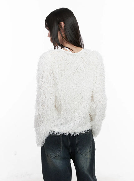 faux-fur-ribbon-cardigan-cn511