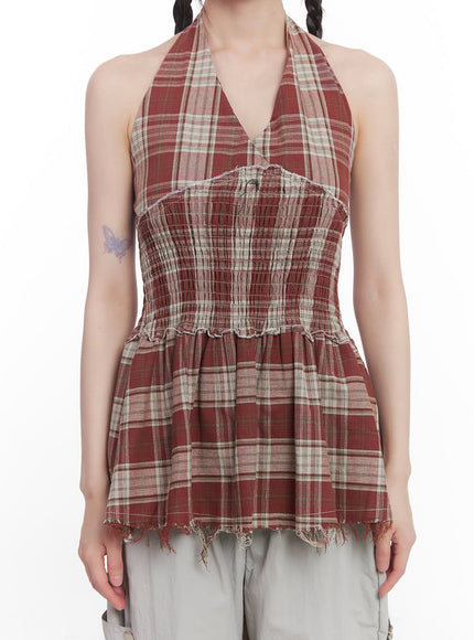 halter-neck-plaid-mini-dress-cu505