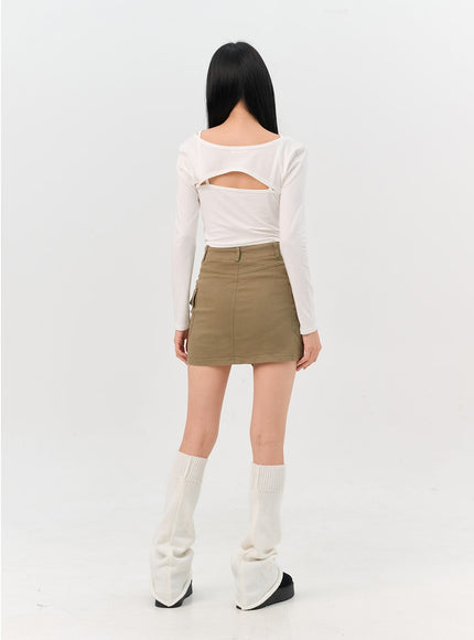 a-line-string-mini-cargo-skirt-in302