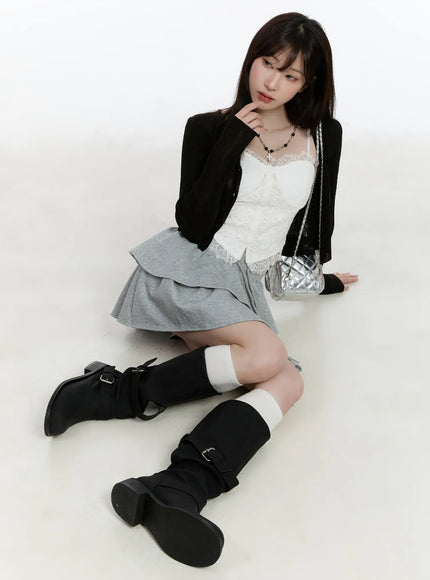 Layered Ruffle Mini Skirt CA501