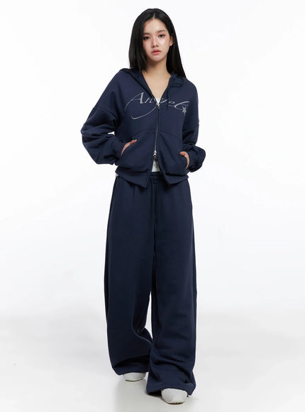 Angel Graphic Zip-Up Hoodie IS525