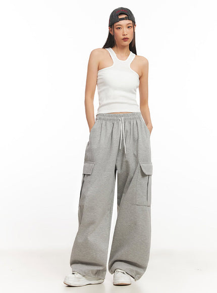 Comfy Cargo Wide-Fit Sweatpants IA504