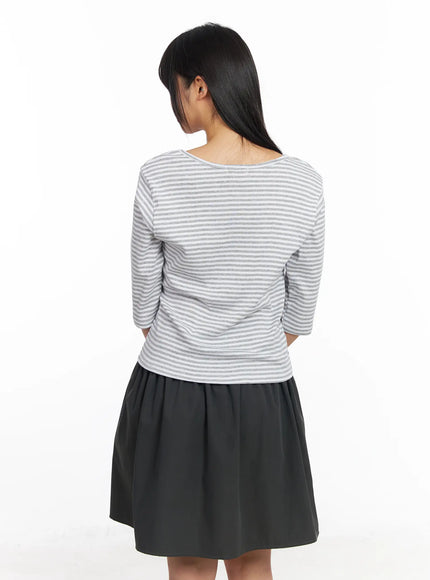 striped-three-quarter-sleeve-shirt-cf506-1