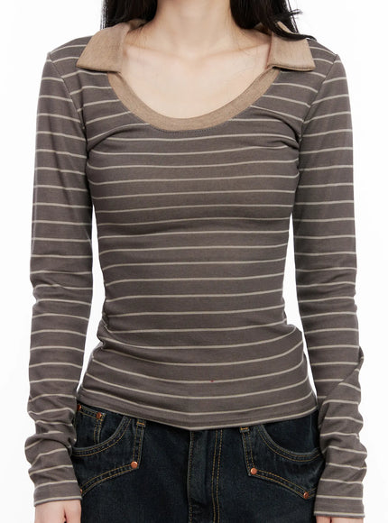 striped-contrast-long-sleeve-top-cs504