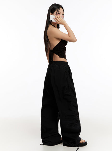 adjustable-wide-leg-nylon-pants-iu509