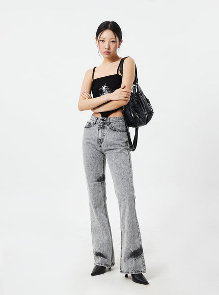 Grey Bootcut Jeans CM324