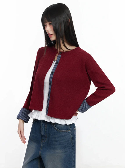 checkered-accent-fleece-cardigan-f517